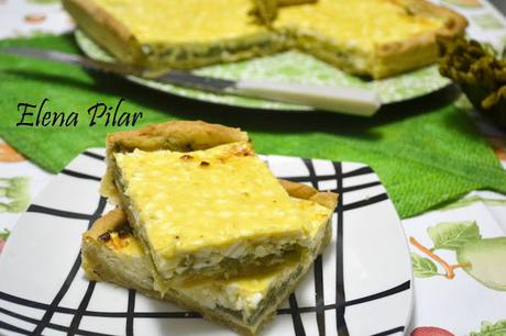 Coca de espárragos verdes