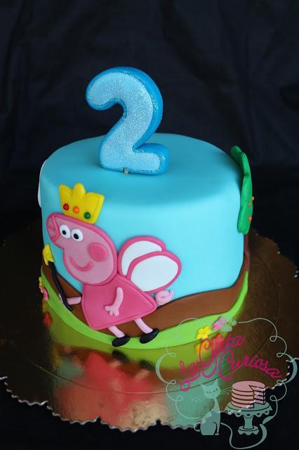 TARTA FONDANT PEPPA PIG PRINCESA PARA ANDRES Y LUCA