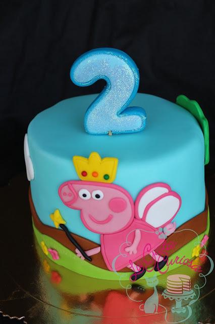 TARTA FONDANT PEPPA PIG PRINCESA PARA ANDRES Y LUCA