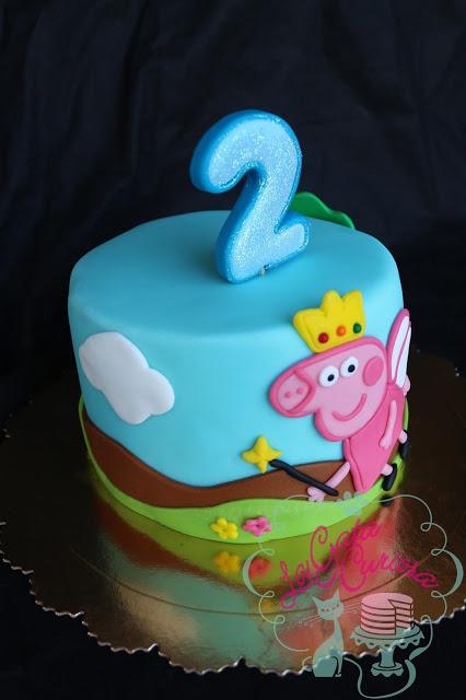TARTA FONDANT PEPPA PIG PRINCESA PARA ANDRES Y LUCA