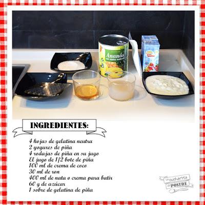 TARTA MOUSSE DE PIÑA COLADA SIN HORNO / NO-BAKE PINA COLADA MOUSSE CAKE