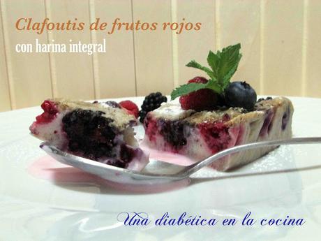 Clafoutis de frutos rojos con harina integral