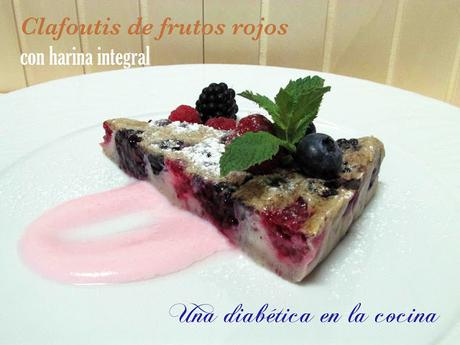 Clafoutis de frutos rojos con harina integral