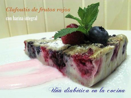 Clafoutis de frutos rojos con harina integral