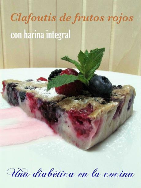 Clafoutis de frutos rojos con harina integral