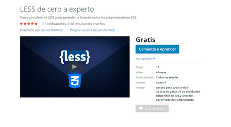 Curso Online LESS de cero a experto