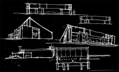 CROQUIS Diseño de garaje para una villa proyectada por A-cero