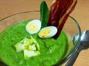 Crema guisantes, manzana menta.