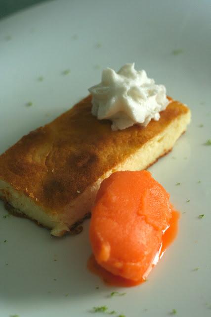 TARTA DE QUESO CON COCO, ZANAHORIA Y NARANJA