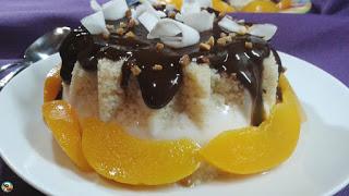 Pastel cuscús con frutas