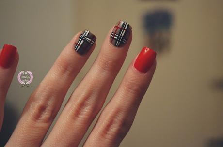 ♔ Manimonday - Look invernal para tus uñas: tartan #semanadeltartan / Nail Art ❀