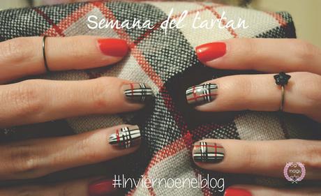 ♔ Manimonday - Look invernal para tus uñas: tartan #semanadeltartan / Nail Art ❀