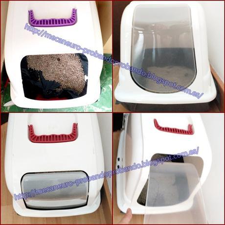 Bandeja sanitaria cerrada gatos coral