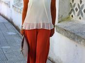 looks pantalón ancho fluido blanco