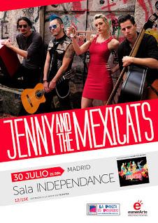 DMR cubrirá el concierto en Madrid de Jenny And The Mexicats (30-07-2015)