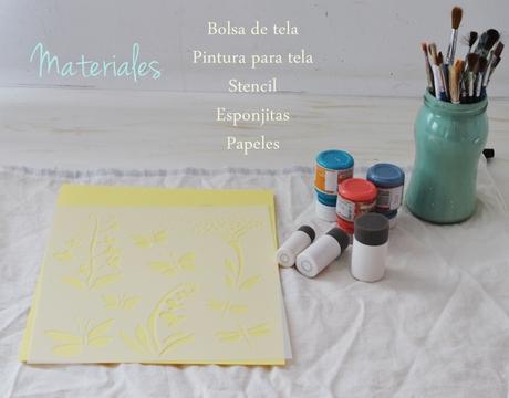 Bolsas viajeras - Stencil sobre tela {DIY}