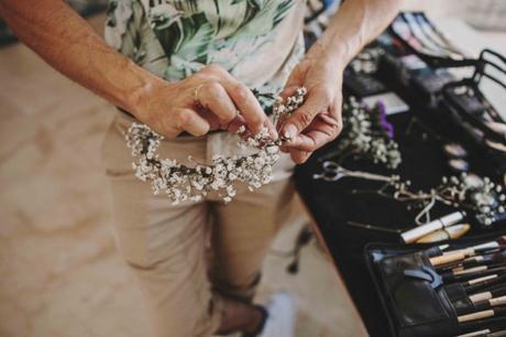 Bodas para el recuerdo: Helen Lindes y Rudy Fernández Corona de flores