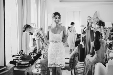 Bodas para el recuerdo: Helen Lindes y Rudy Fernández Novia preparándose