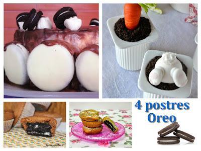 4 postres con oreo