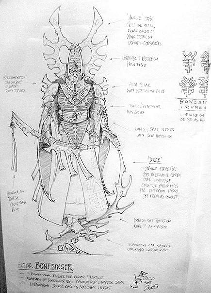 Los cantores de hueso espectral de los Eldar:Aeda oseo