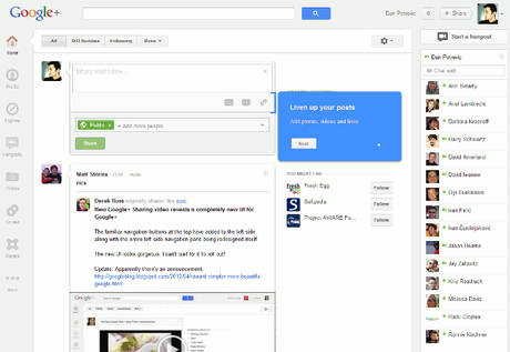 Google Plus Design