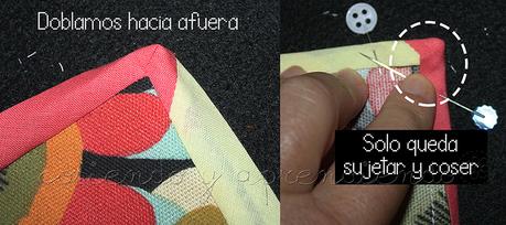 Coser biés en esquina