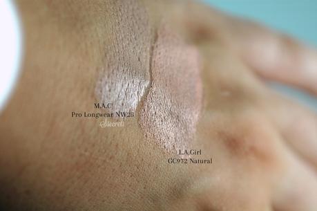 PRO LONGWEAR M.A.C  vs  PRO.CONCEAL L.A GIRL