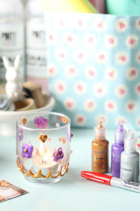 DIY Linterna marroqui floral (portavelas)