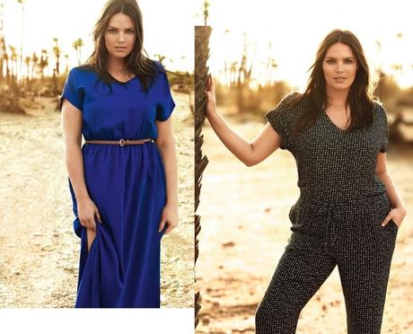 Candice Huffine es una belleza de verano en el nuevo catálogo de Violeta by Mango