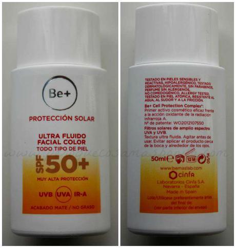 Protectores solares Be+: Aerosol corporal y Fluido facial