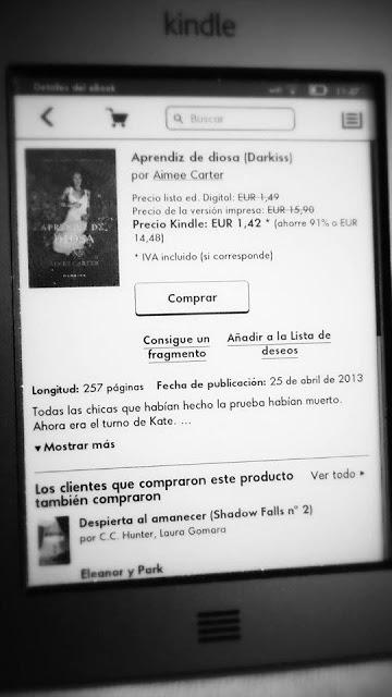 Hoy Aprendiz de diosa de Aimee Carter a 1,49 € ¿Ya lo tienes?