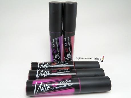 LABIALES MATTE FLAT FINISH PIGMENT GLOSS DE L.A GIRL (Reseña + Swatches)