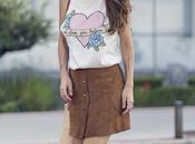 Button through skirt