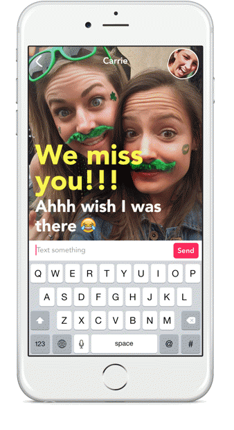 Yahoo presenta LiveText para compatir con Snapchat.