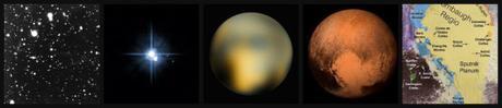 Primer mapa de Plutón con nombres