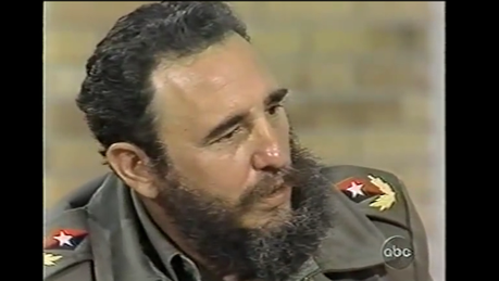 Fidel Castro durante una entrevista con la periodista Barbara Walters para 'ABC' en 1977