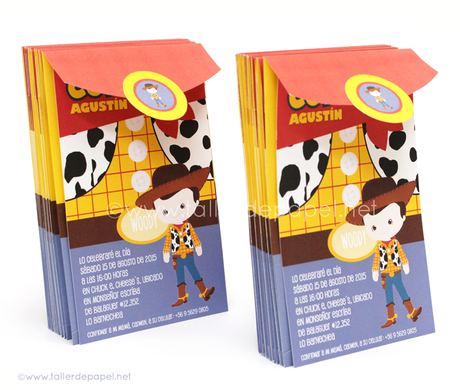 Celebrando con creatividad! Invitaciones de cumpleaños inspiradas en Toy Story, con Woody.