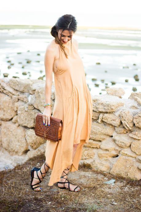 Halter Maxi Dress Hippie girl