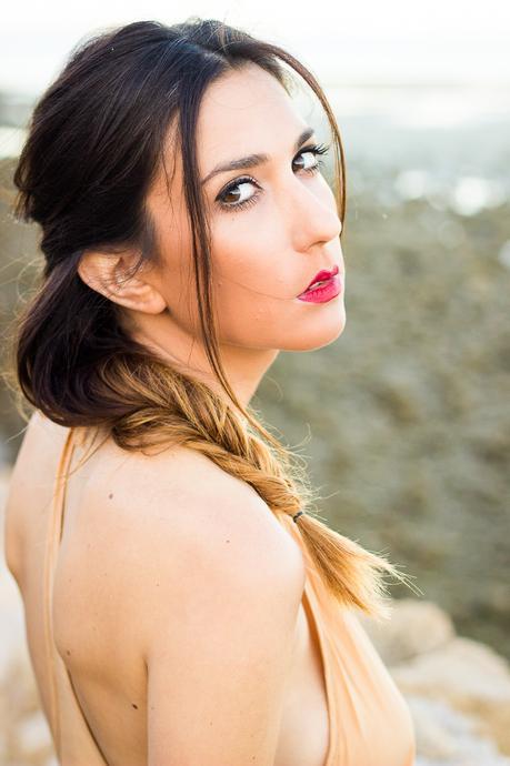 Halter Maxi Dress trenza de espiga