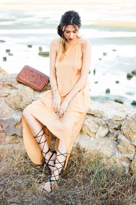 Halter Maxi Dress vestido largo