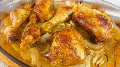 POLLO AL HORNO CON PATATAS