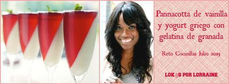PANNACOTTA DE VAINILLA Y YOGURT  GRIEGO CON GELATINA DE GRANADA