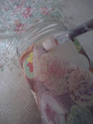 ♥ ♥ ♥ BOTES DE CRISTAL CON DECOUPAGE
