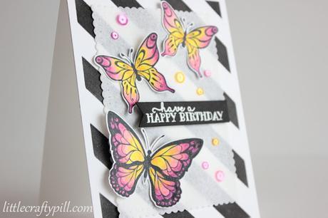 Coloring butterflies with Prismacolor pencils