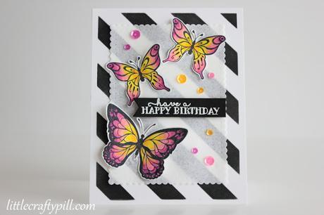 Coloring butterflies with Prismacolor pencils