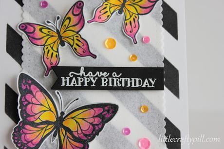 Coloring butterflies with Prismacolor pencils