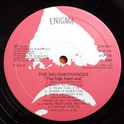 The Neighborhoods -...The hig hard one... Lp 1986