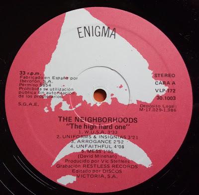 The Neighborhoods -...The hig hard one... Lp 1986