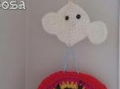 Movil sol-nubes-arco iris-gotas