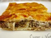 Hojaldre relleno verduras morcilla